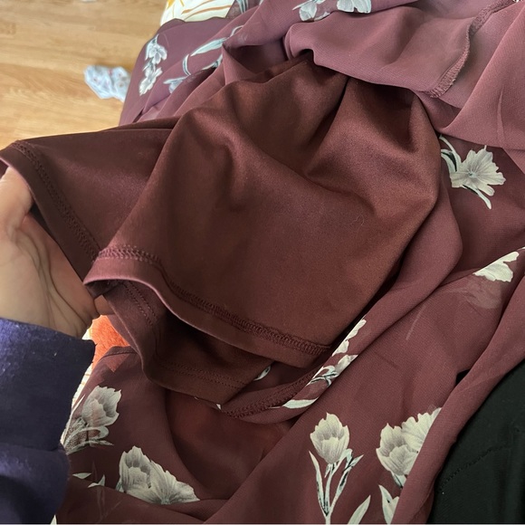 Sienna Sky Maroon Floral Elegant Dress - Picture 6 of 8